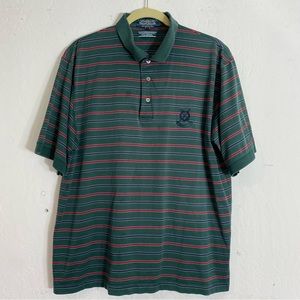 St Andrews Links Tartan Collection short sleeve polo size large Green Red